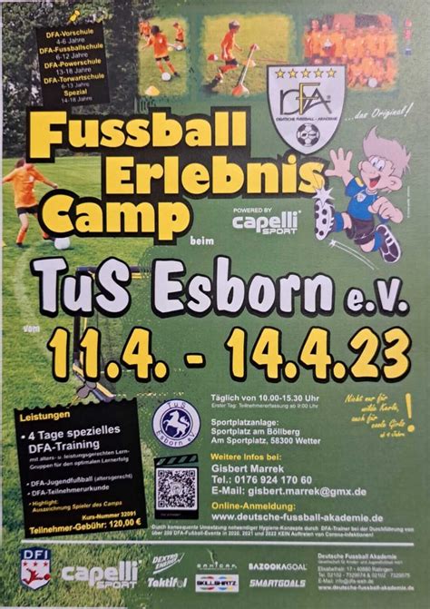 Fussball Erlebnis Camp Beim Tus Esborn E V Tus Esborn E V