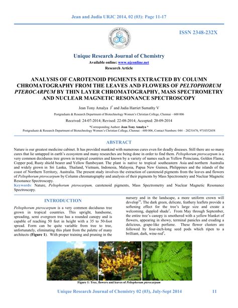 (PDF) ANALYSIS OF CAROTENOID PIGMENTS EXTRACTED BY COLUMN ...