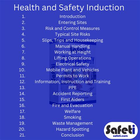 Health And Safety Induction Training General Safeti
