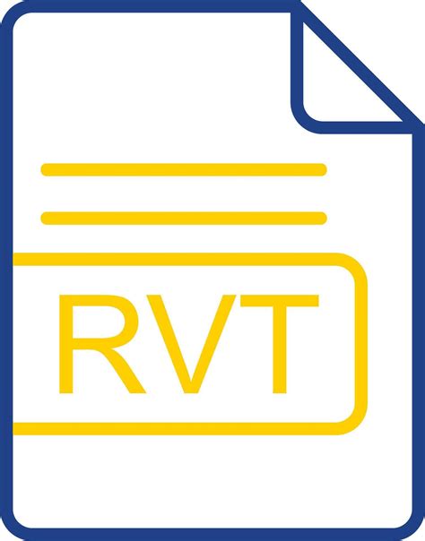 Rvt File Format Line Two Colour Icon Design 43675844 Vector Art At Vecteezy