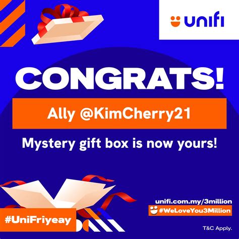 Unifi On Twitter UniFriyeay Congrats Sistur KimCherry21 You Won