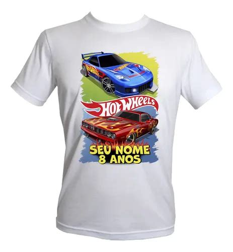Camiseta Hot Wheels Infantil Algodão Menino E Menina MercadoLivre