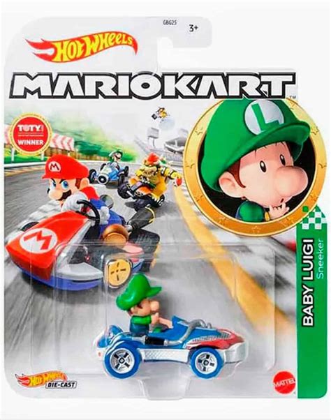 Hot Wheels Mario Kart Baby Luigi Sneeker Universo Hot Wheels