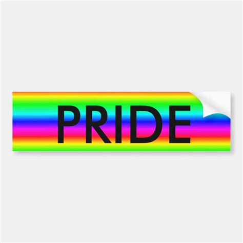 Rainbow Gay Or Lgbt Pride Bumper Sticker Zazzle