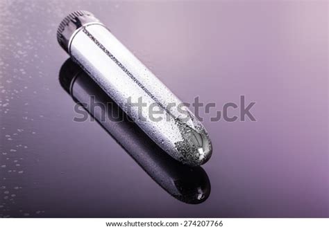 Wet Shiny Metallic Dildo Vibrator Over Stock Photo Edit Now 274207766
