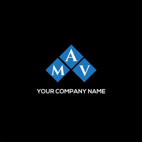 MAV letter logo design on BLACK background. MAV creative initials ...