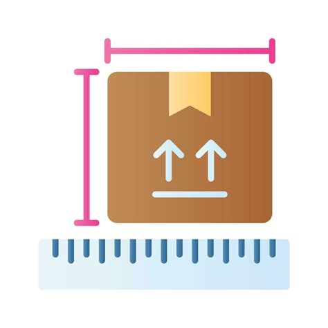 Paquete Caja Con Regla Escala Demostraci N Concepto Icono De Paquete