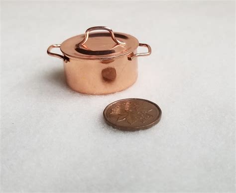 Almost Miniature Copper Dutch Oven Little Faux Copper Pot Etsy