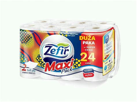 Papier toaletowy Zefir Maxi Pack 2warstwy 24 rolki (5906681590944 ...