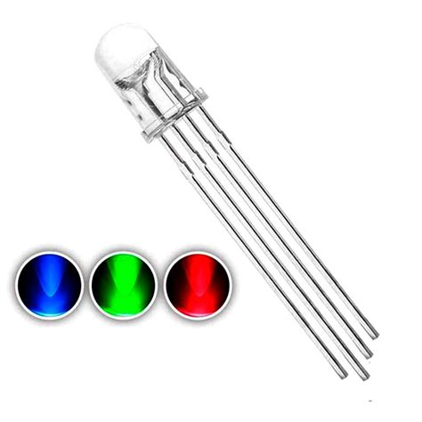 Трехцветный светодиод RGB для Arduino 5mm led (10 шт): продажа, цена в ...
