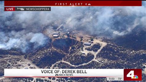 Aerial view of Highland Fire – NBC Los Angeles