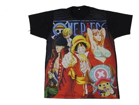 Camiseta One Piece Personagens Luffy Nami Zoro Sanji Chopper Blusa