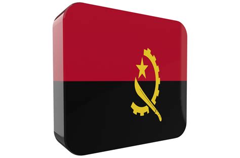 Angola 3d Flag Icon On Png Background 17784861 Png