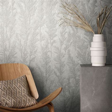 Florale Tapete Vliestapete Natural Opulence In Grau Wall Art De