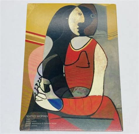 Pablo Picasso Postcard Seated Woman” Cubism Abstract Oil Canvas Print