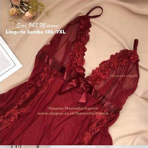Jual XL XL Lingerie JUMBO BigSize Transparan Baju Tidur Seksi Lingering Cantik Ukuran Besar Big