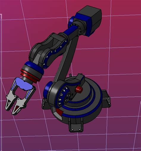 6axis 简易六轴机器人造型3d图纸 Step格式 Keryi