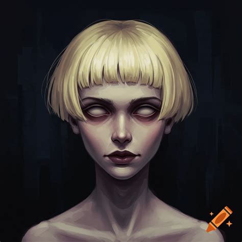 Person With Short Blonde Hair Emo Style On Craiyon