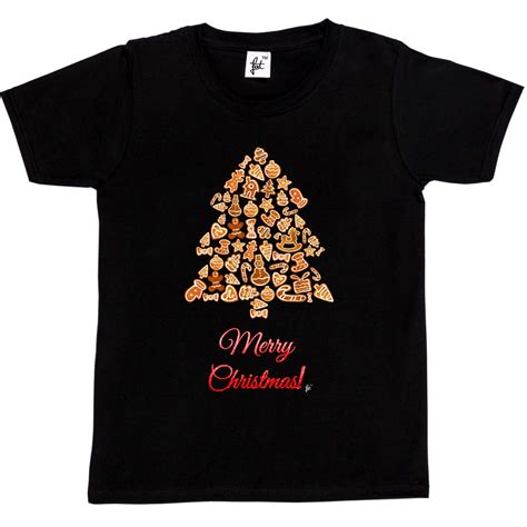 T Shirt Albero Di Natale Fatto Di Pan Di Zenzero Biscotti Di Natale