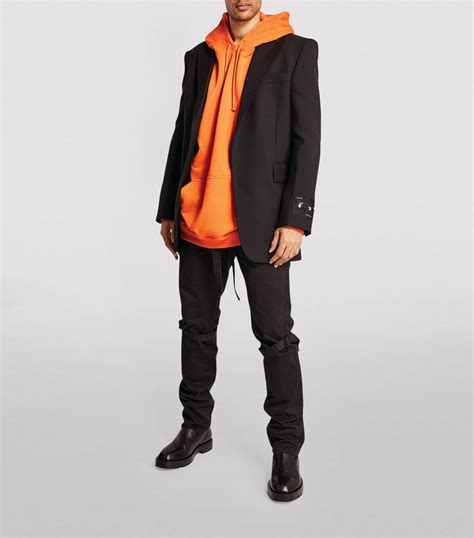 Mens Vetements Orange Oversized Hoodie Harrods Uk