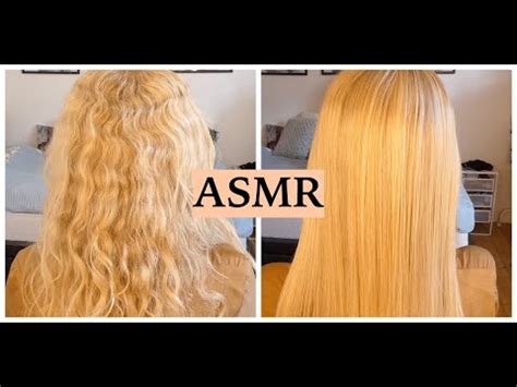 Asmr From Wavy To Straight No Talking Relaxing Hair Play Brushing