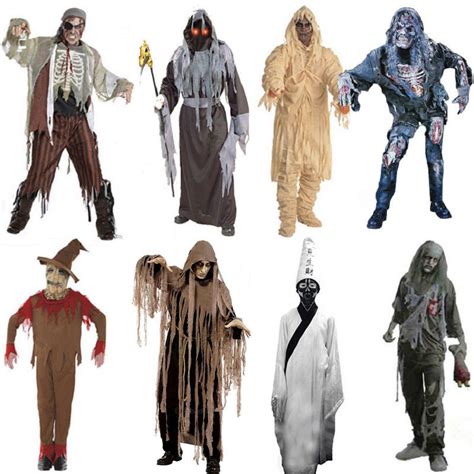 halloween adult horror zombie  costume bar stage mummy black white