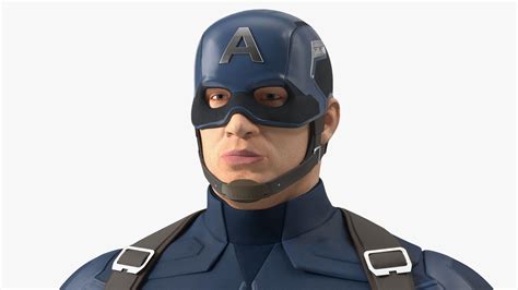 Character Captain America Rigged 3d Model 169 Max Free3d