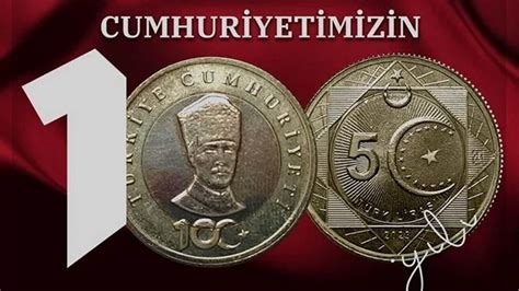 Cumhuriyet in 100 yılına özel Türkiye Yüzyılı logolu hatıra para