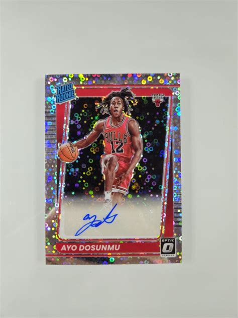 AYO DOSUNMU 2021 22 Optic Fast Break Disco Rookie Rc AUTO 171 Rated