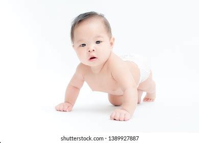 Naked Baby On White Background Smiling Stock Photo 264500072 Shutterstock