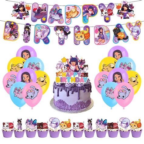 Buy Smlhparty Aphmau Cat Decoration Birthday Aphmau Cat Childrens