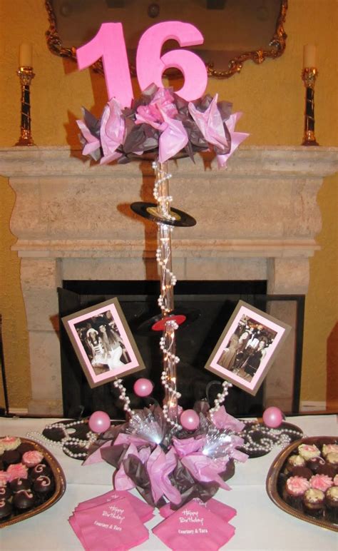 Make Sweet 16 Centerpieces Sweet 16 Table Centerpiece Ideas Birthday Centerpieces Sweet 16