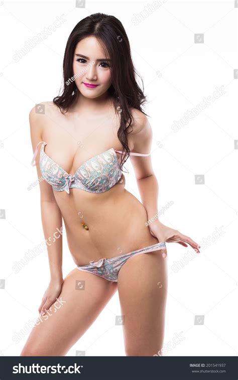 Beautiful Sexy Asian Woman Lingerie On Stock Photo 201541937 Shutterstock