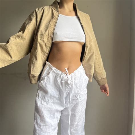 Tan Brown Leather Jacket Bomber Light Marks And Depop