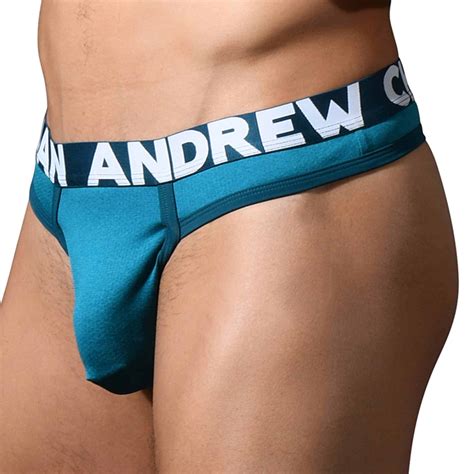 Andrew Christian Almost Naked Quick Dry Mesh Thong Teal INDERWEAR