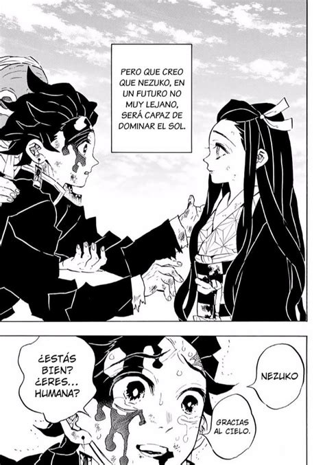 tanjiro  nezuko manga panel demon slayer chapter  kimetsu