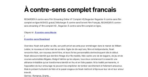 À contre sens complet francais