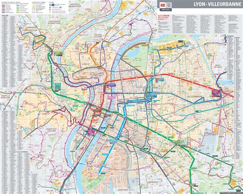 Lyon bus map pdf - Lyon france bus map (Auvergne-Rhône-Alpes - France)