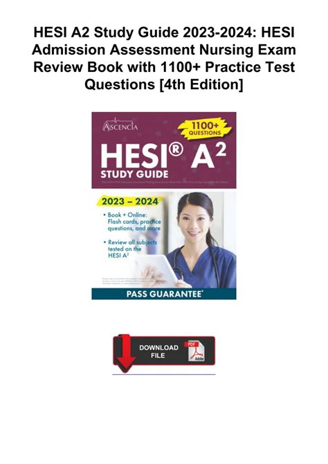 FULL DOWNLOAD (PDF) HESI A2 Study Guide 2023-2024: HESI Admission Assessment Nursing Exam Review