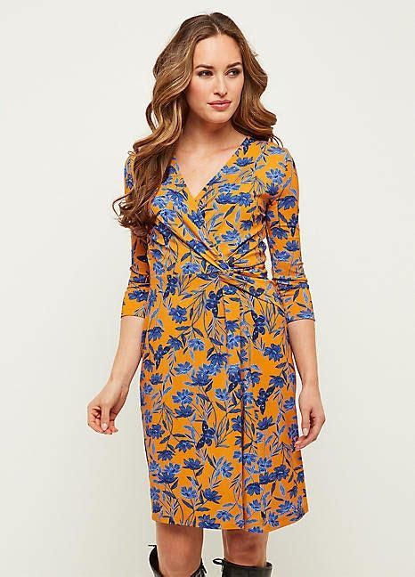 Jersey Wrap Dress With All Over Floral Print By Joe Browns