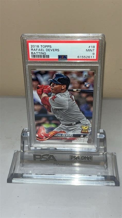 2018 Topps Batting Rafael Devers RC Rookie PSA 9 Mint 18 Boston Red