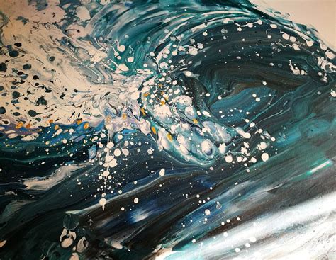 Acrylmalerei - Originalgemälde "Welle" - ein Designerstück von Kerstin ...