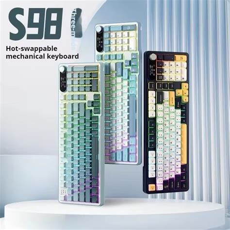 Rk Royal Kludge S Three Mode Bluetooth Wired G Wireless Mechanical Keyboard Hot Swap Rgb