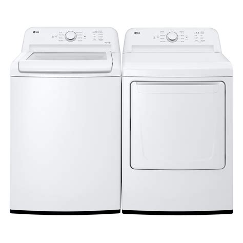 Shop Lg Top Load White Agitator Washer And Dryer At