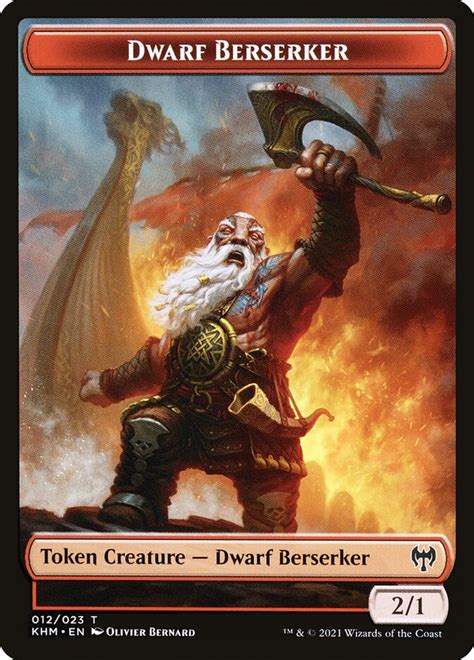 Dwarf Berserker Kaldheim Tokens Mtg Print