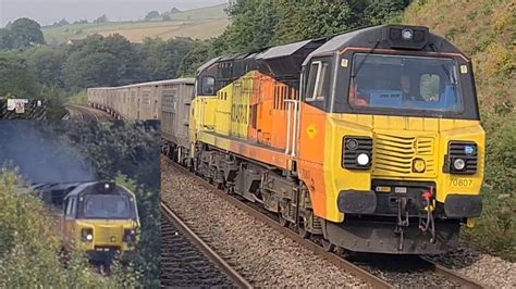 Tones And Clag As Class 70 Hauls Land Recovery Freight Train Youtube