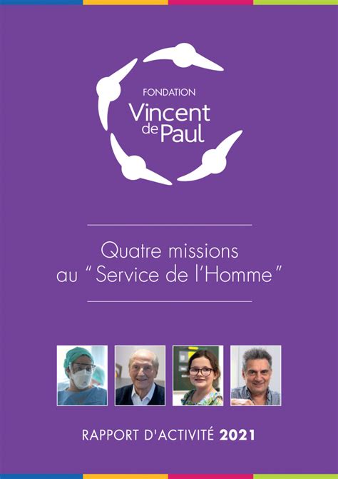 Rapport dactivité 2021 de la Fondation Fondation Vincent de Paul