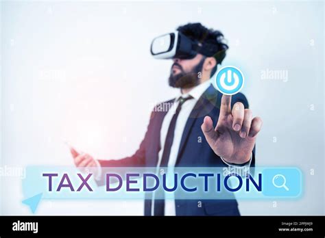 Writing Displaying Text Tax Deduction Concept Meaning Amount