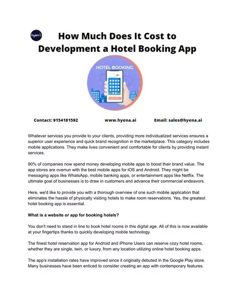 Ppt How Much Does It Cost To Build A Hotel Booking App Powerpoint