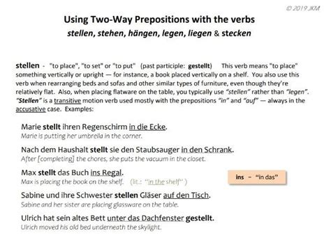 German Two Way Prepositions